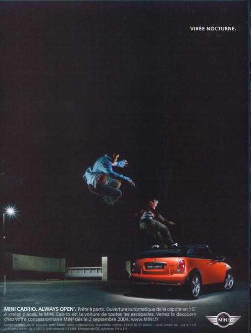 Publicité Mini - Mini cabriolet - Virée nocturne