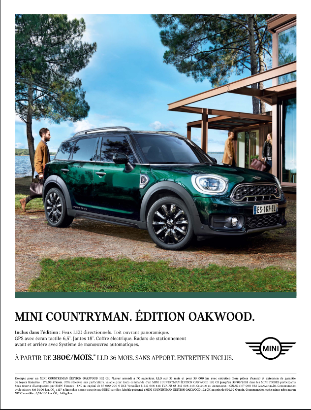 Publicité Mini - Mini Countryman - Edition Oakwood