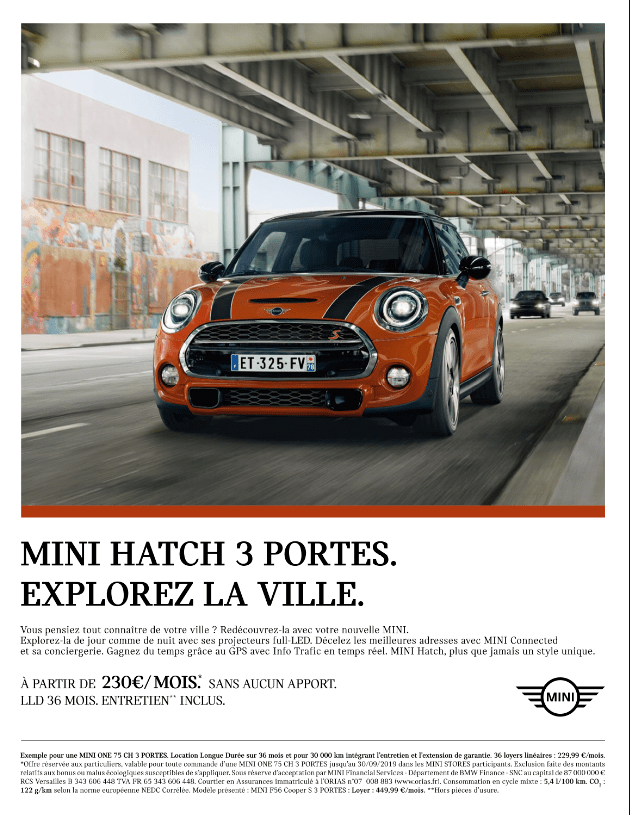 Publicité Mini - Mini Hatch 3 portes - Explorez la ville