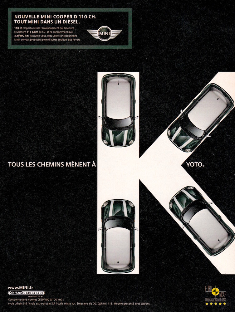 Publicité Mini - Lettres - K -Tous les chemins mènent à Kyoto