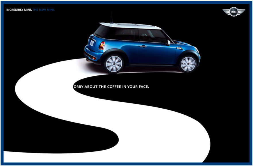 Publicité Mini - Lettres - S - Sorry about the coffe in your face