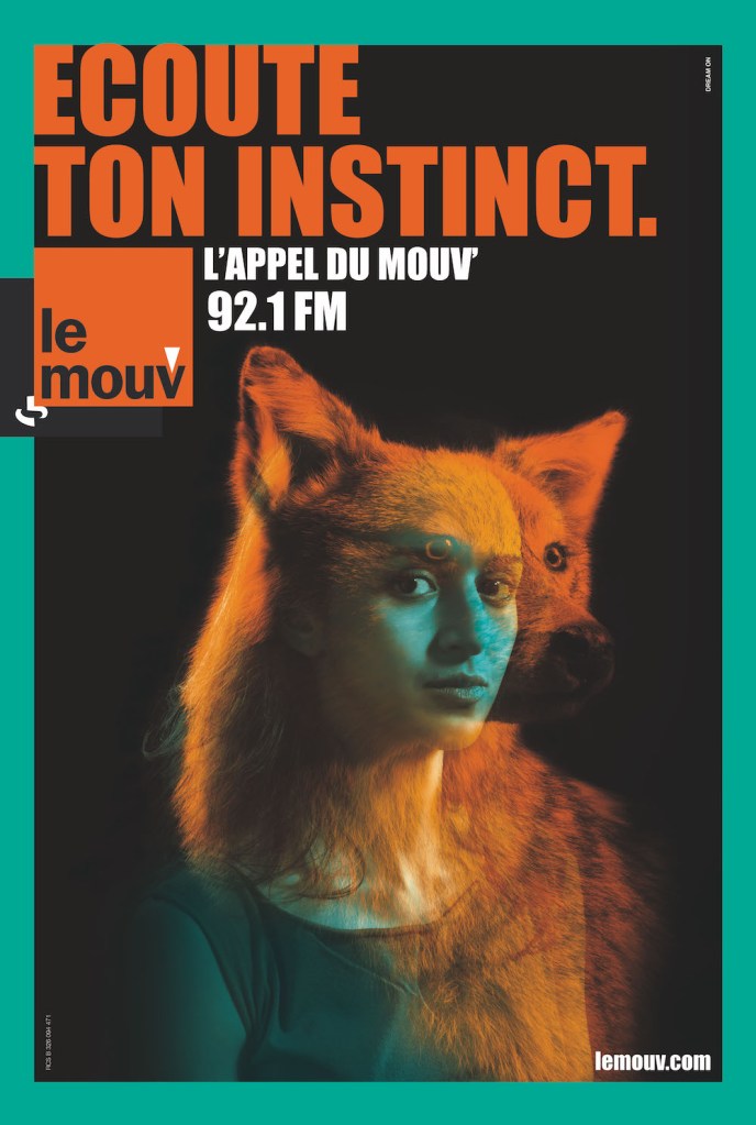 Publicité Mouv' - L'appel du Mouv' - 2011 - Ecoute ton instinct - Loup - Abribus
