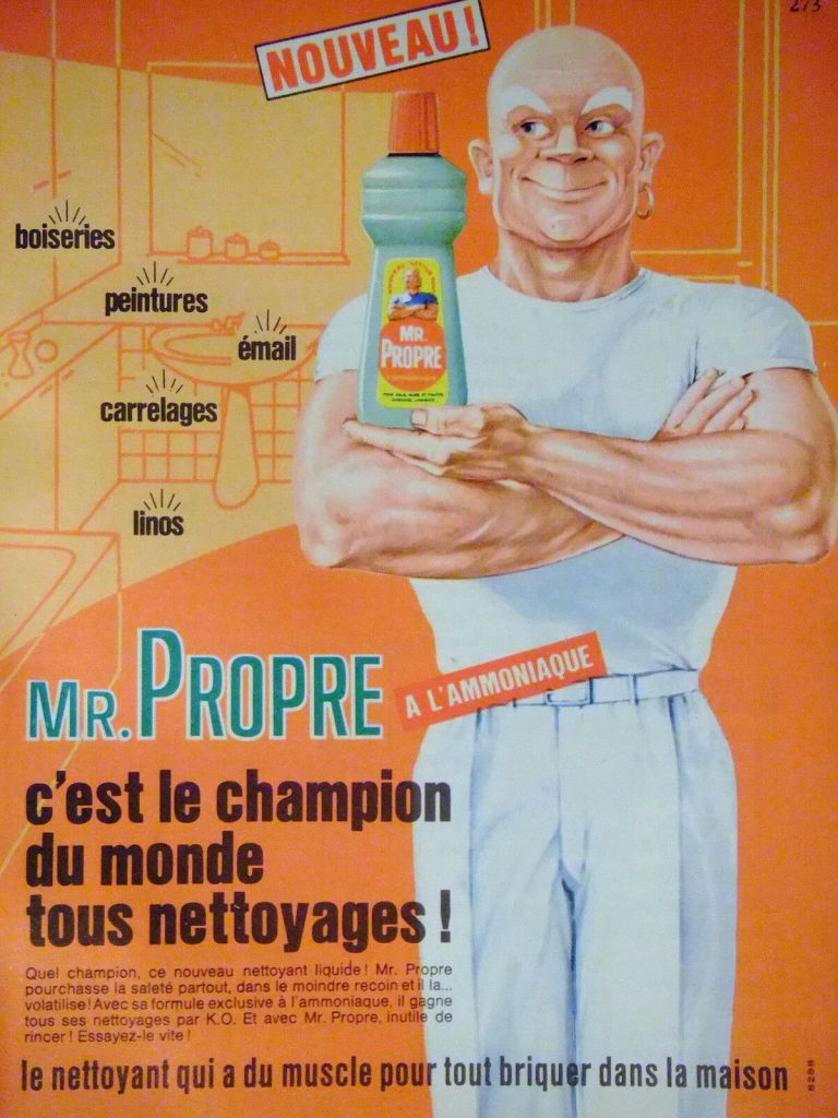Publicité Mr Propre - Champion du monde tous nettoyage - Années 60
