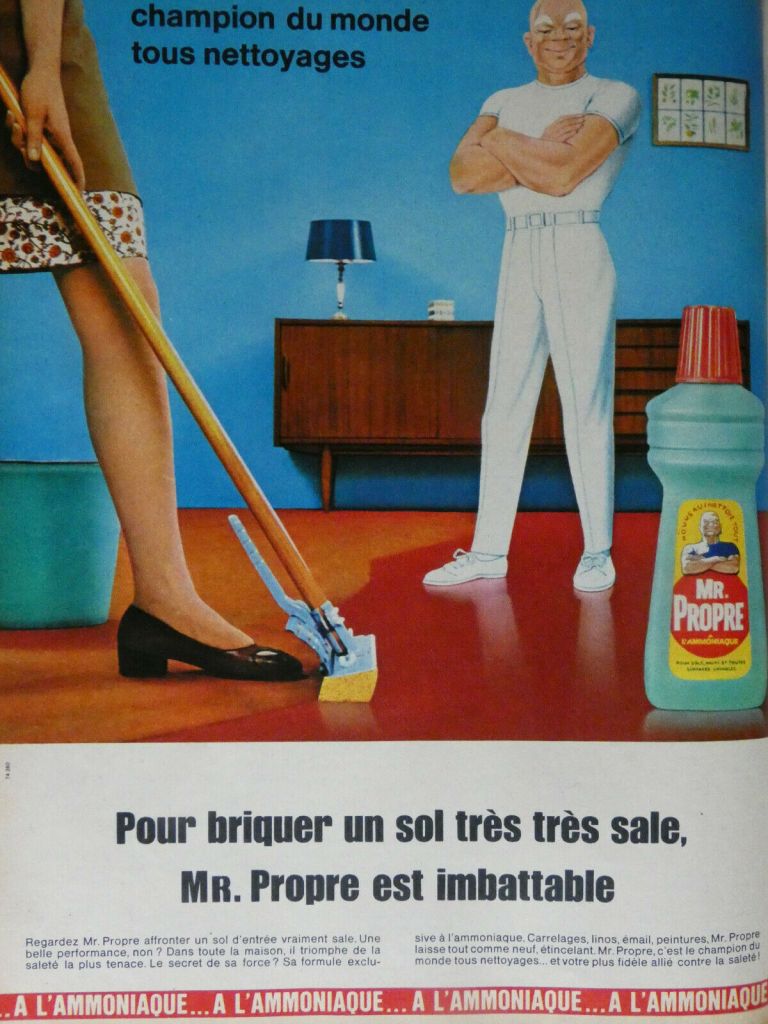 Publicité Mr Propre - Champion du monde tous nettoyage - Années 60