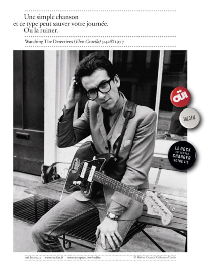 Annonce presse Ouï FM - Groupes de légendes - Elvis Costello