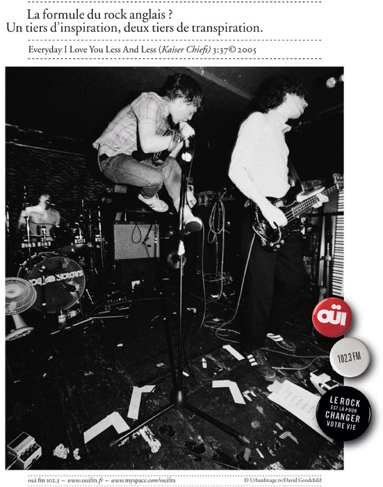 Annonce presse Ouï FM - Groupes de légendes - Kaiser chiefs