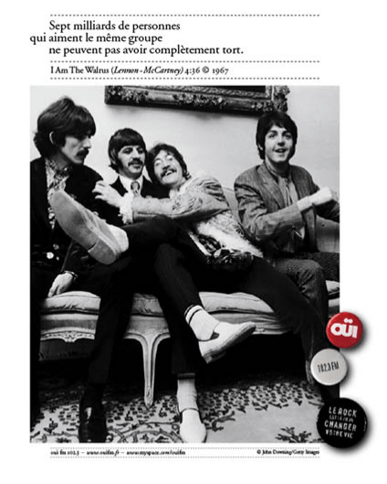 Annonce presse Ouï FM - Groupes de légendes - The Beatles