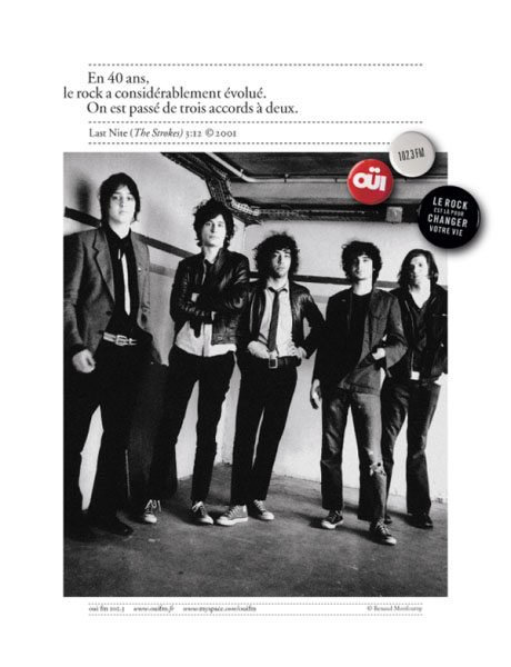 Annonce presse Ouï FM - Groupes de légendes - The Strokes
