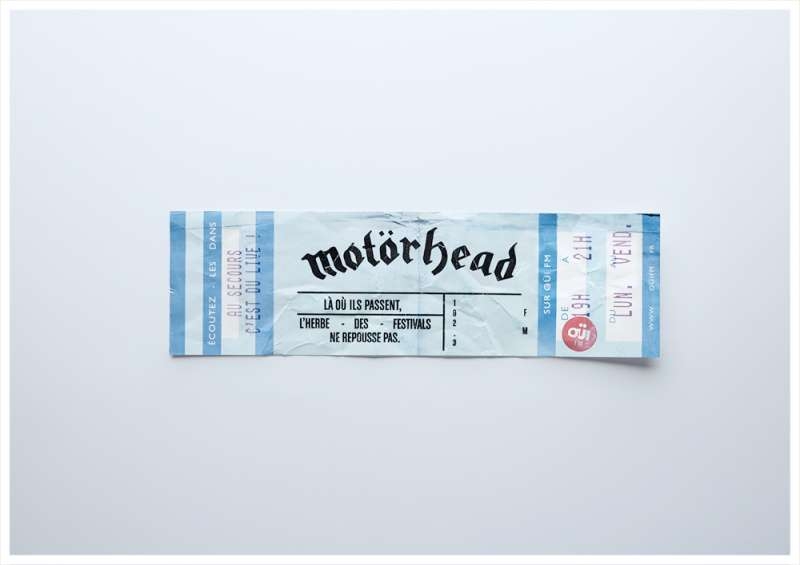 Publicité Ouï FM - Lancement Emission C'est du live - Ticket Concert - Motörhead