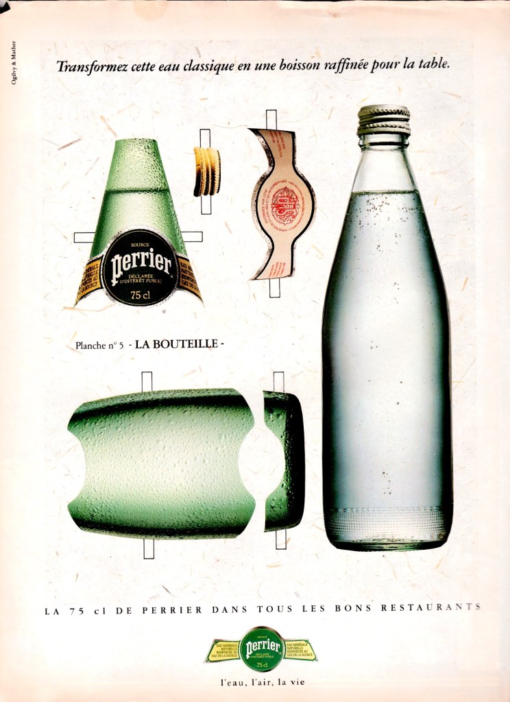 Publicité Perrier-En kit- Bouteille - Agence Ogilvy&Mather