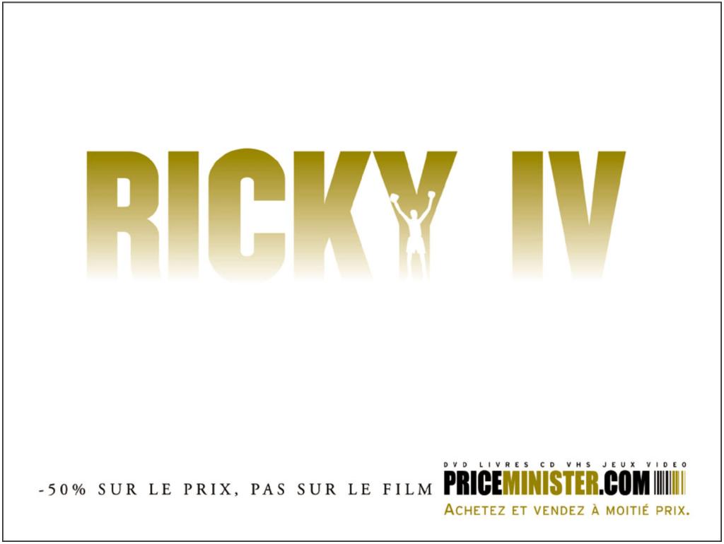 Affiche Priceminister - Cinéma - Promotion - référence - Ricky IV - Rocky IV