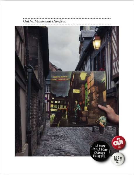 Campagne Ouï FM en province - Pochette disque - David Bowie - Honfleur