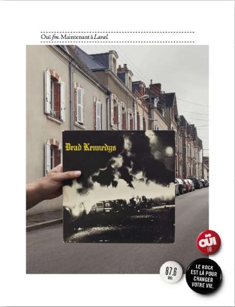 Campagne Ouï FM en province - Pochette disque - Dead Kennedys - Laval