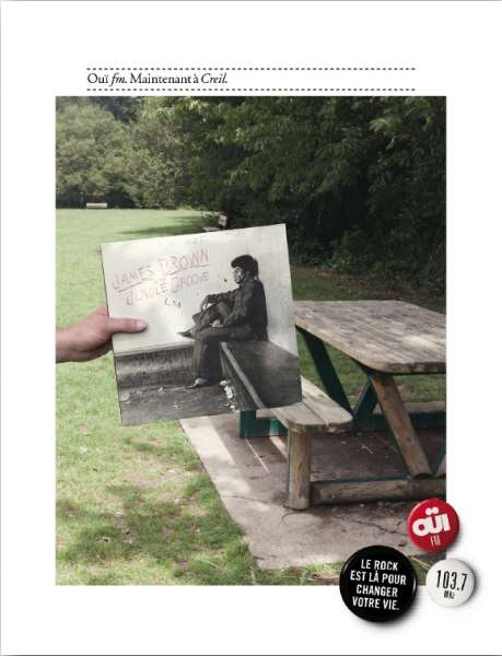 Campagne Ouï FM en province - Pochette disque - James Brown - Creil