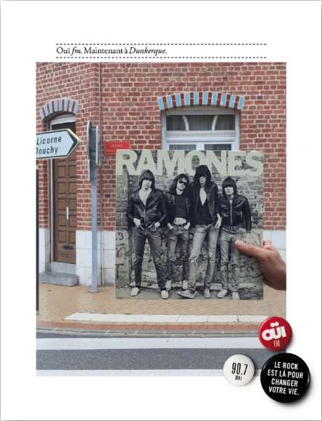 Campagne Ouï FM en province - Pochette disque - The Ramones - Dunkerque
