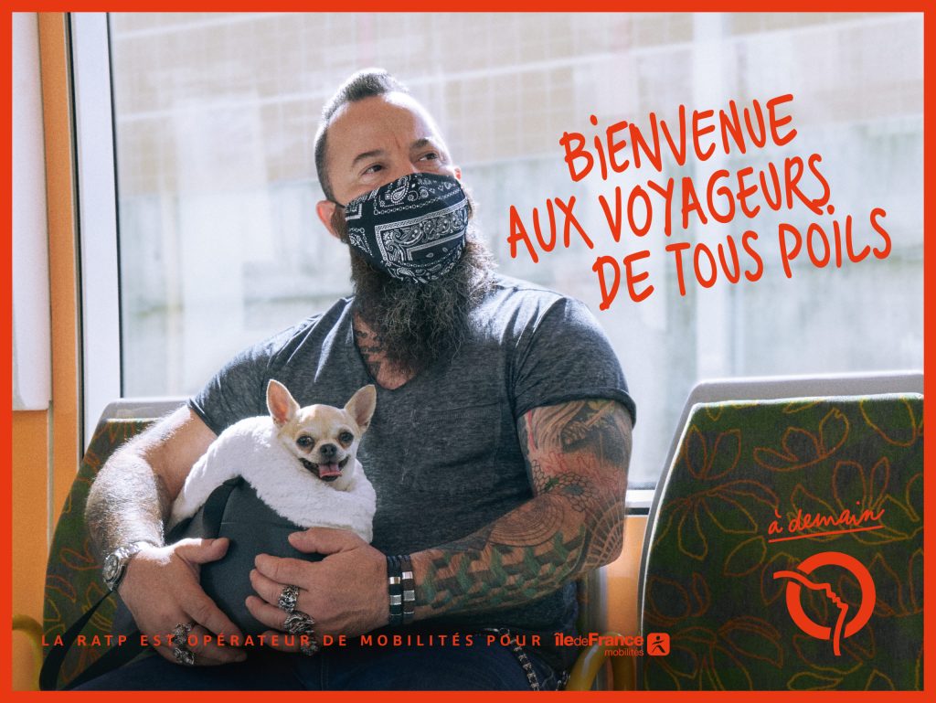Campagne RATP - A demain - 2020 - Bienvenue aux voyageurs de tous poils