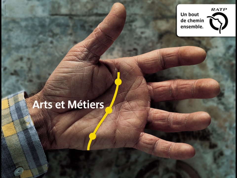 Affiches RATP - Les lignes de vie - Arts et Métiers