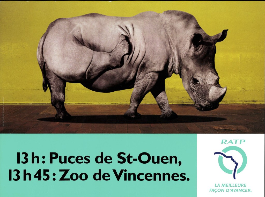 Campagne RATP - La meilleure façon d'avancer - Rhinocéros Puces