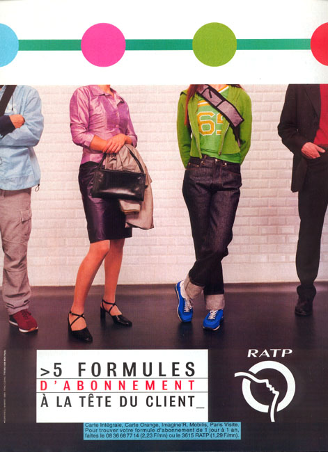 Affiches RATP - Les lignes de vie - Formules abonnement