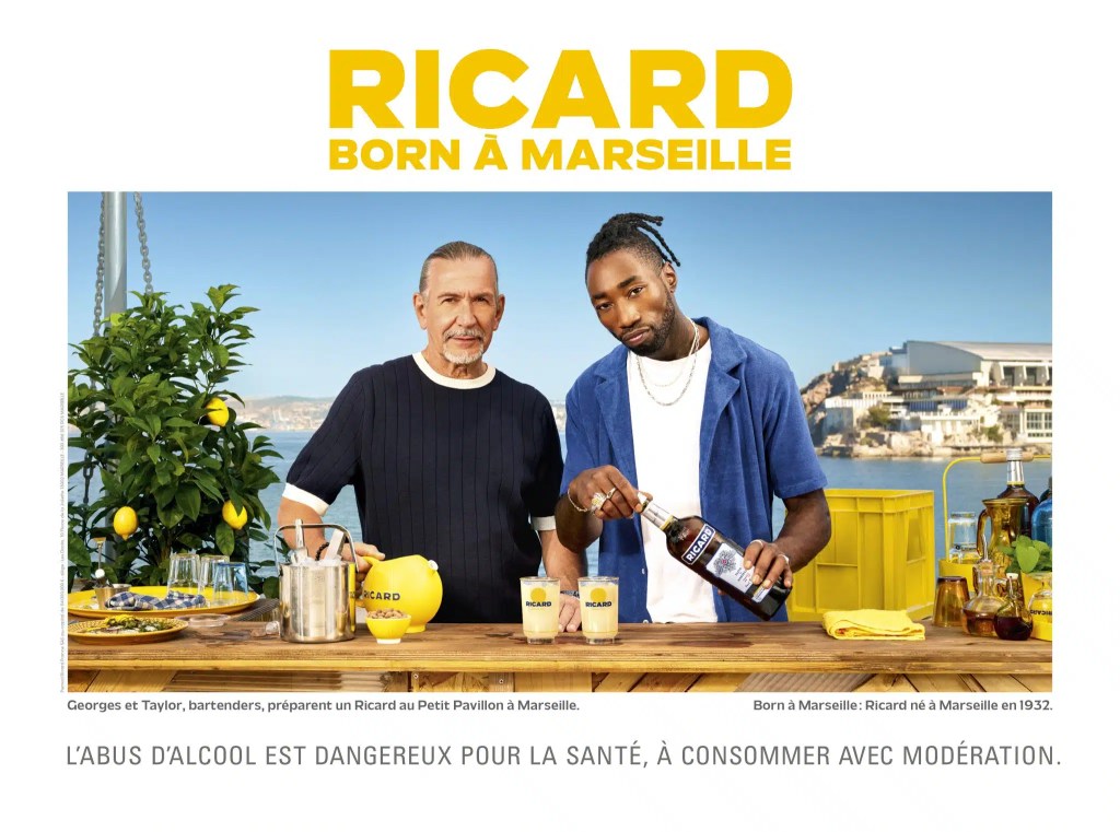 Publicité Ricard - Born à Marseille - Georges et Taylor - Bartenders - Petit Pavillon - Marseille - Agence BETC - 2024