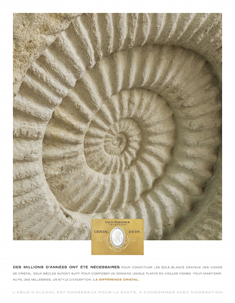 Publicité Roederer - Champagne Cristal - 2016 - Fossile