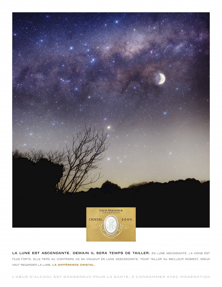 Publicité Roederer - Champagne Cristal - 2016 - Lune