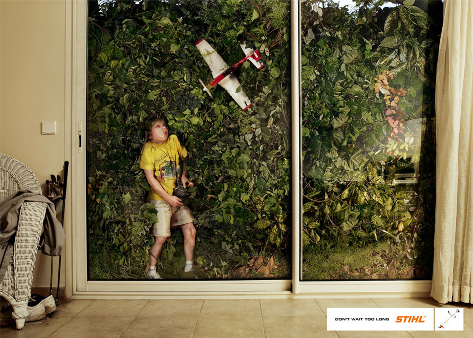 Publicité Stihl - N'attendez pas trop - 2007 - Avion Enfant