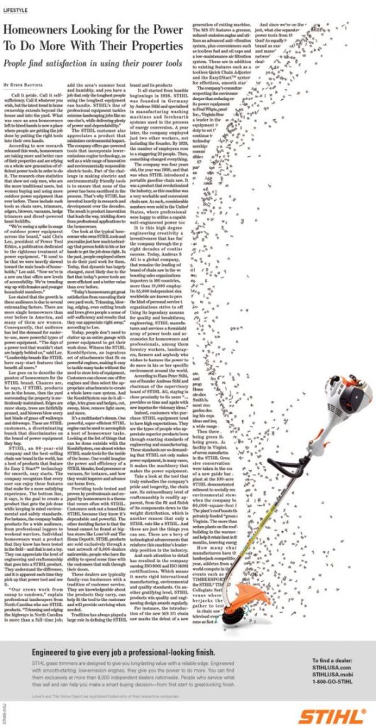 Publicité Stihl - Débroussailleur - Journal - Livre