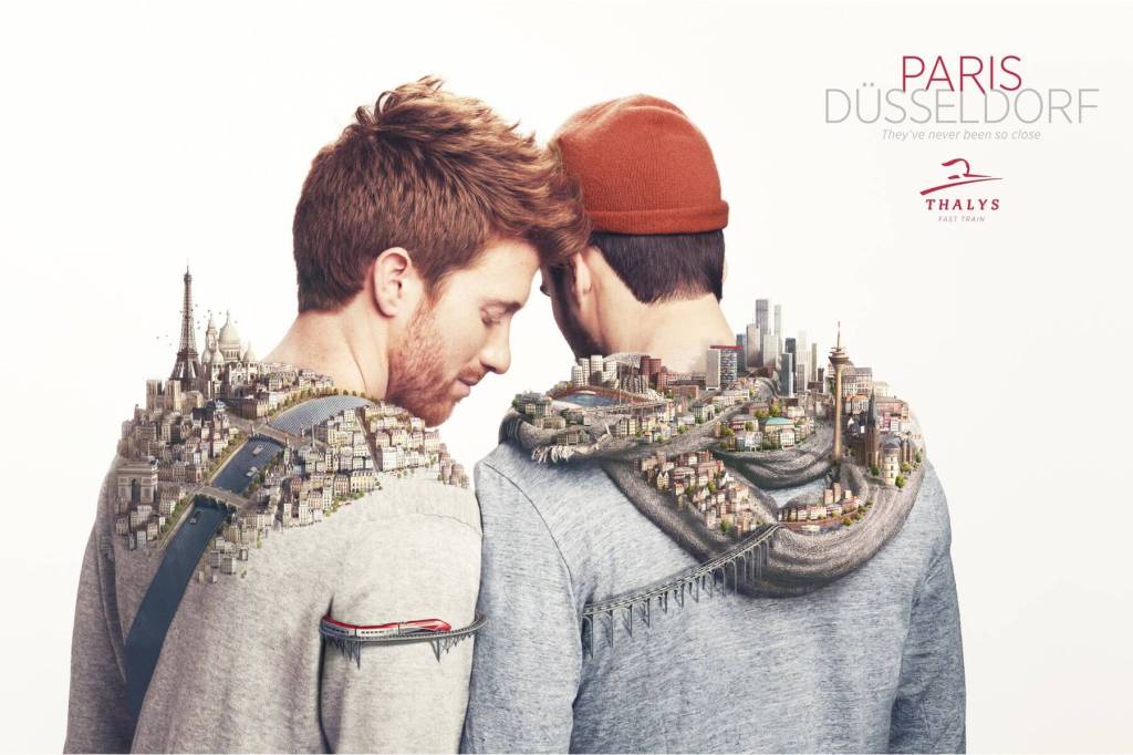 Publicité Thalys - Couples - Villes -  Gay Friendly - Paris Düsseldorf - version anglaise
