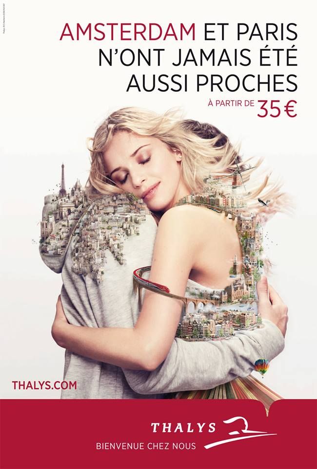 Publicité Thalys - Couples - Villes - Paris Amsterdam- version anglaise