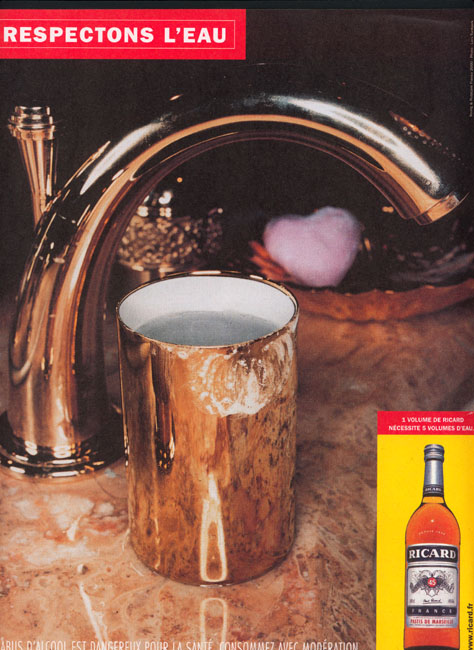 Publicité Ricard - Respectons l'eau - Verre à dent