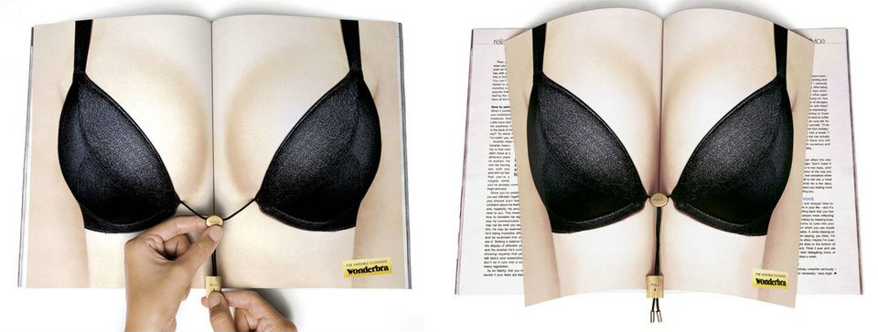 Publicité Wonderbra - Double pages presse