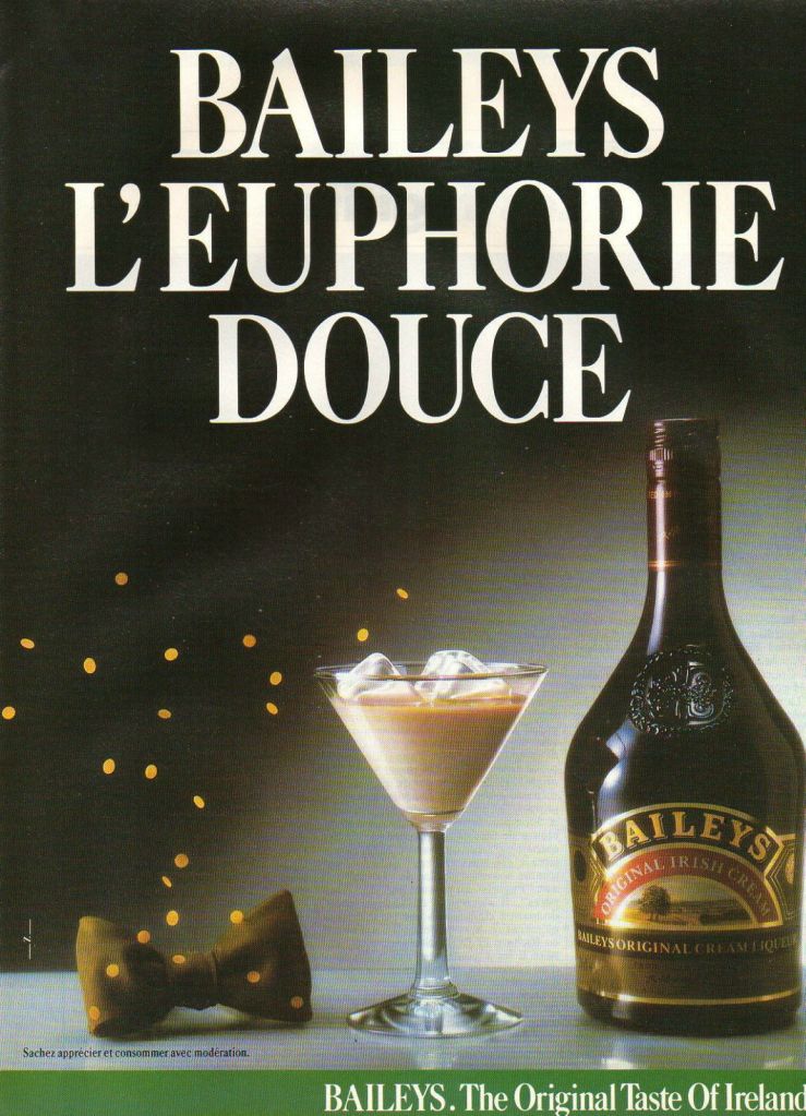 Publicité Baileys - L'euphorie douce - 1987 - Noeud papillon