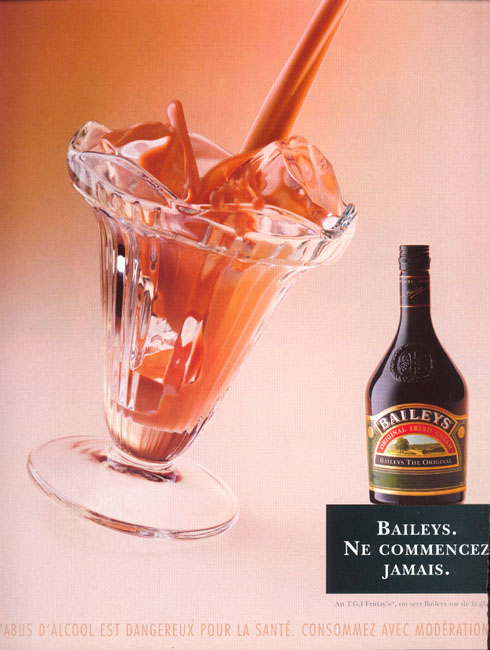 Publicité Baileys - Ne commencez jamais - 1999 - Agence Alice - Coupe
