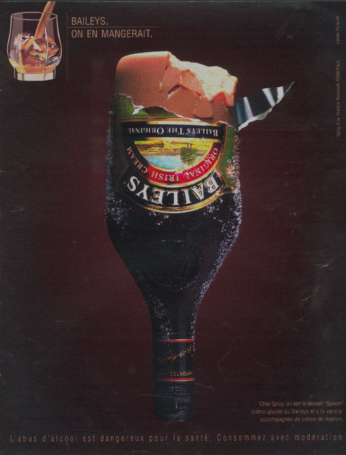 Publicité Baileys - On en mangerait - Agence J Walter Thompson - 2002 - Batonnet de glace