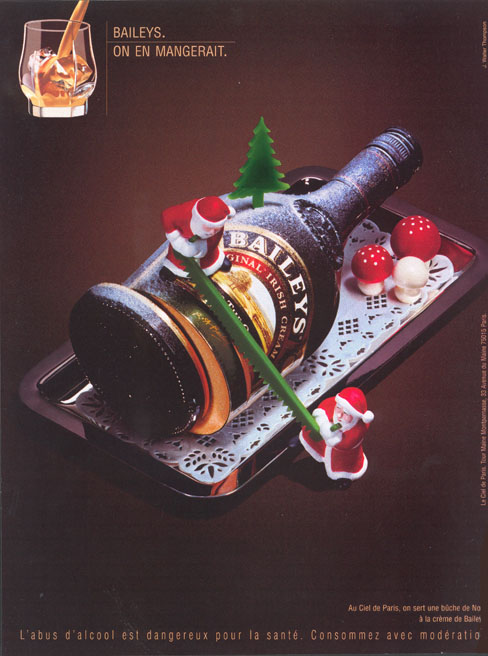 Publicité Baileys - On en mangerait - Agence J Walter Thompson - 2002 - Bûche de Noël