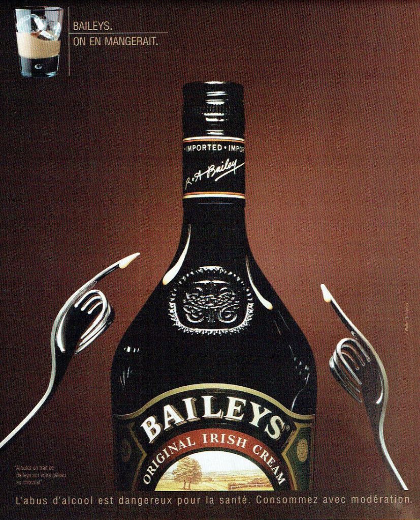Publicité Baileys - On en mangerait - Agence J Walter Thompson - 2002 - Fourchettes