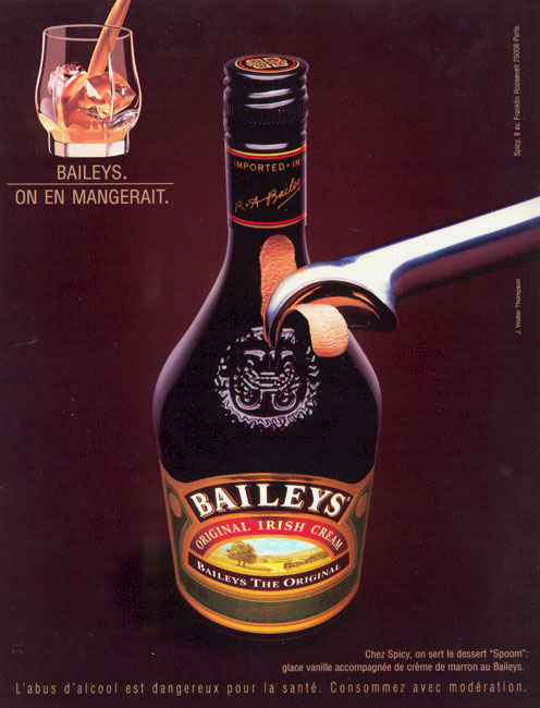Publicité Baileys - On en mangerait - Agence J Walter Thompson - 2002 - Cuillères - Glace - Version 2