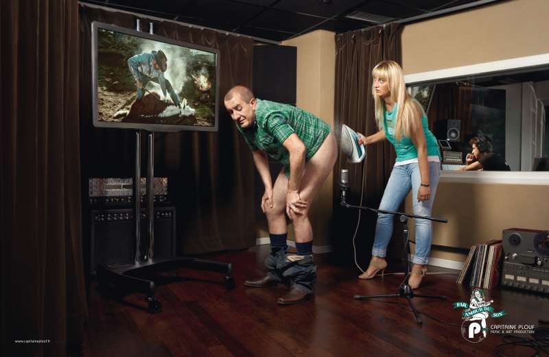 Publicité Capitaine Plouf - Production sonore - Fer à repasser - marquage animaux