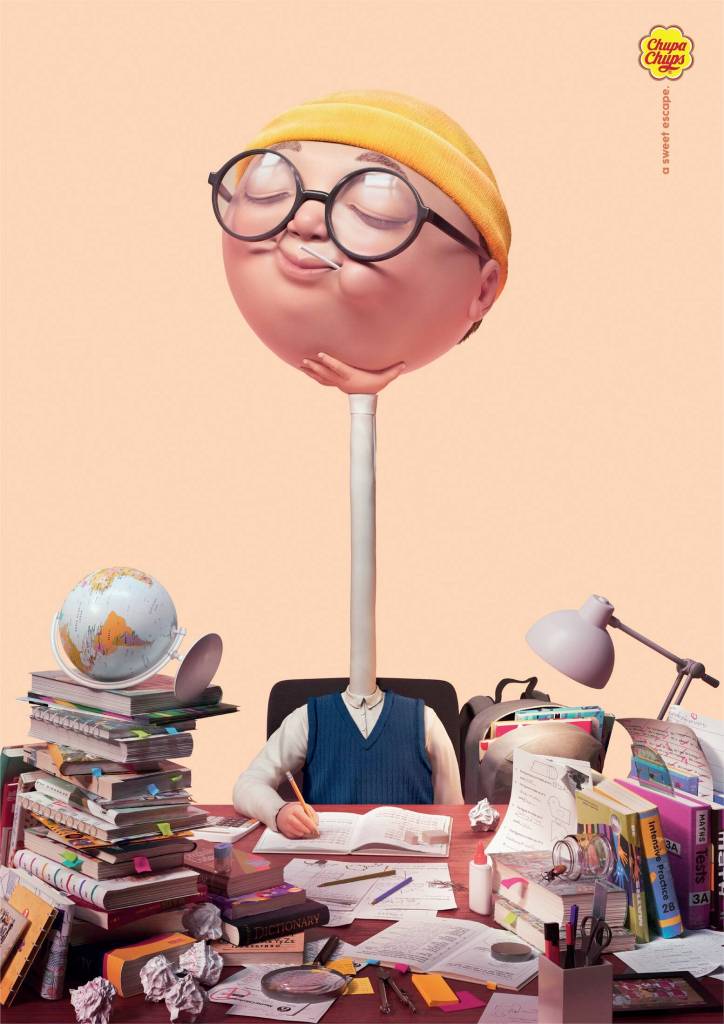 Publicité Chupa Chups - Hong Kong - Sweet Escape - Devoirs - 2019
