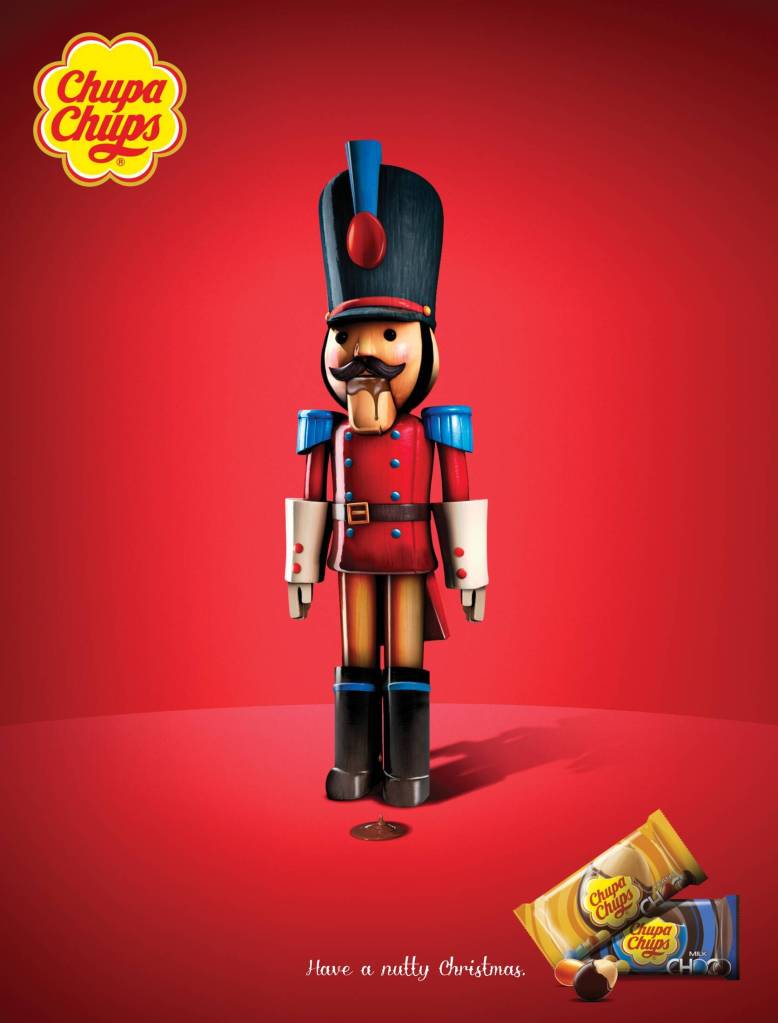 Publicité Chupa Chups - Grèce - Agence Magnet - Have a nutty Christmas - Soldat - Chocolat - 2015