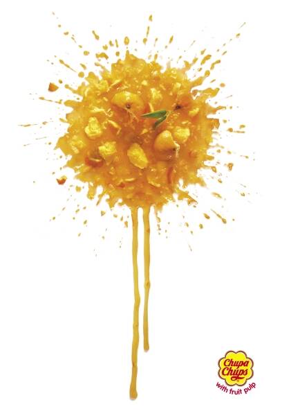 Publicité Chupa Chups - Pulpe de fruit - Orange - Australie - 2006
