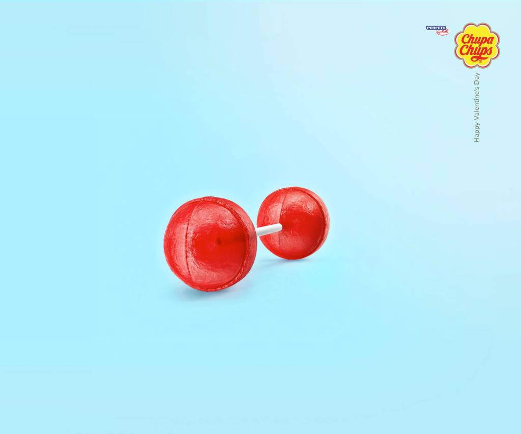 Publicité Chupa Chups - Sri Lanka - Agence  Phoenix Ogilvy - Colombo - Double sucette - St Valentin - 2020