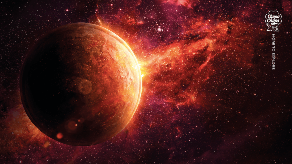 Publicité Chupa Chups - More to explore - Espagne - Planètes - Rouge