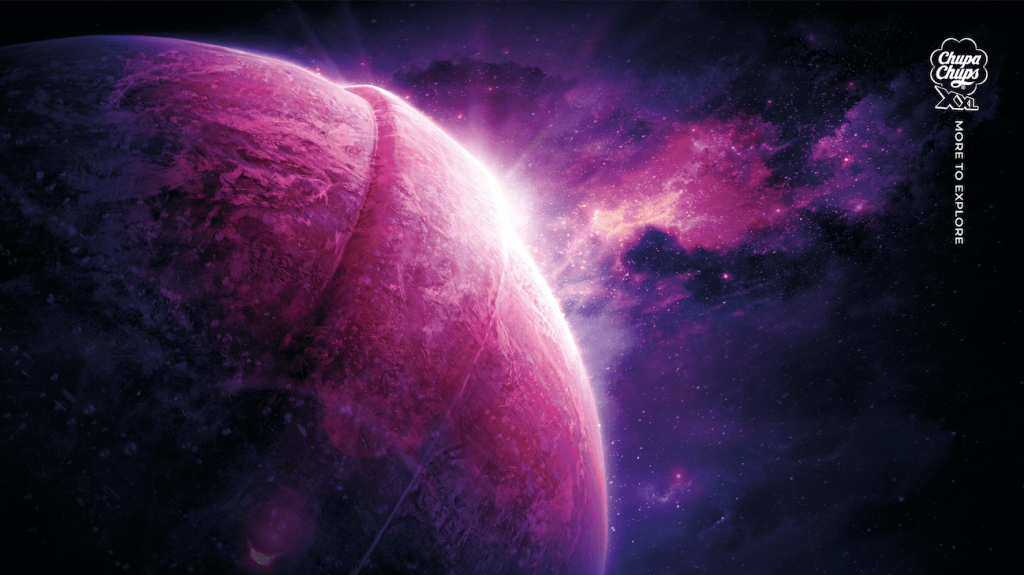 Publicité Chupa Chups - More to explore - Espagne - Planètes - Rose