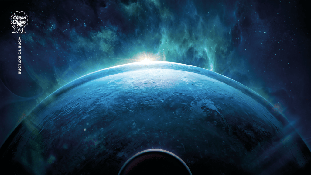 Publicité Chupa Chups - More to explore - Espagne - Planètes - Bleue