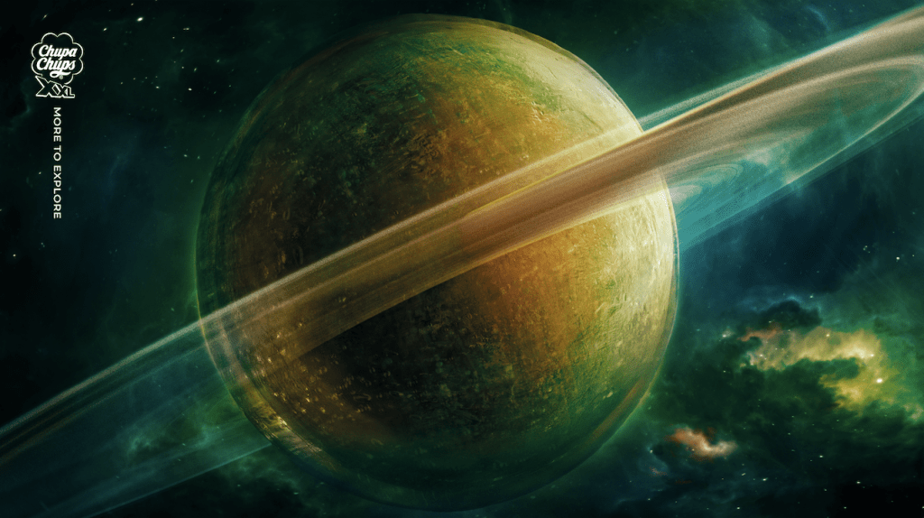 Publicité Chupa Chups - More to explore - Espagne - Planètes - Vert Jaune