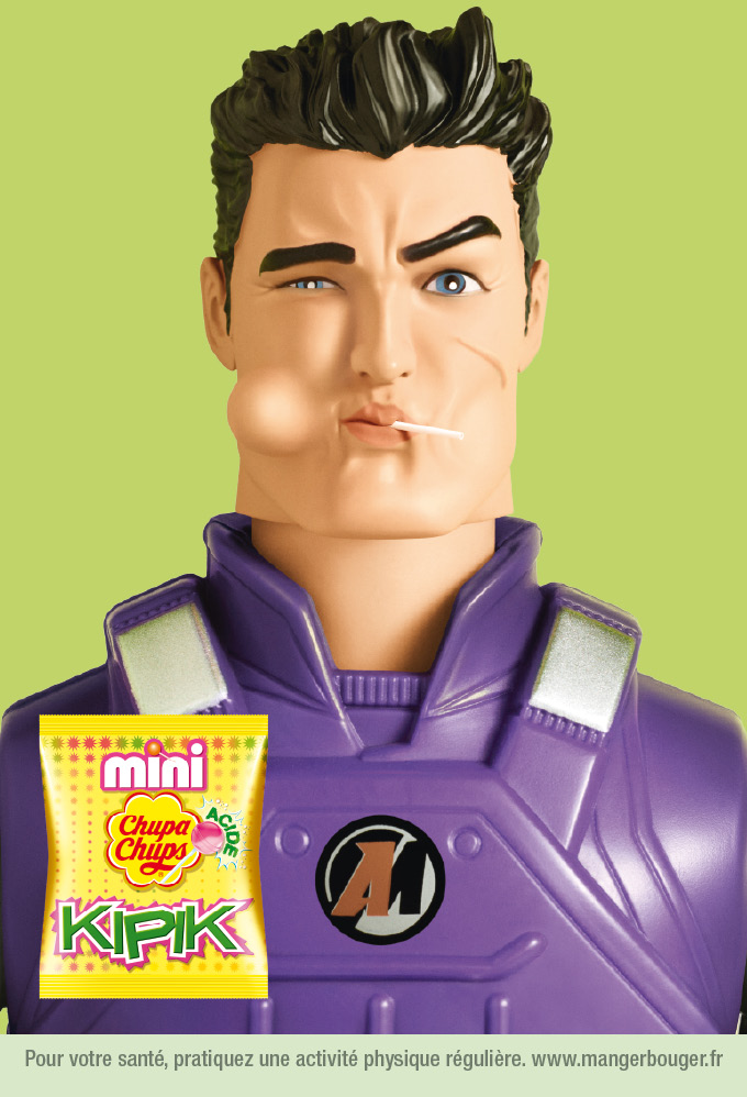 Publicité Chupa Chups - Mini Chupa Chups Kipik - Action Man