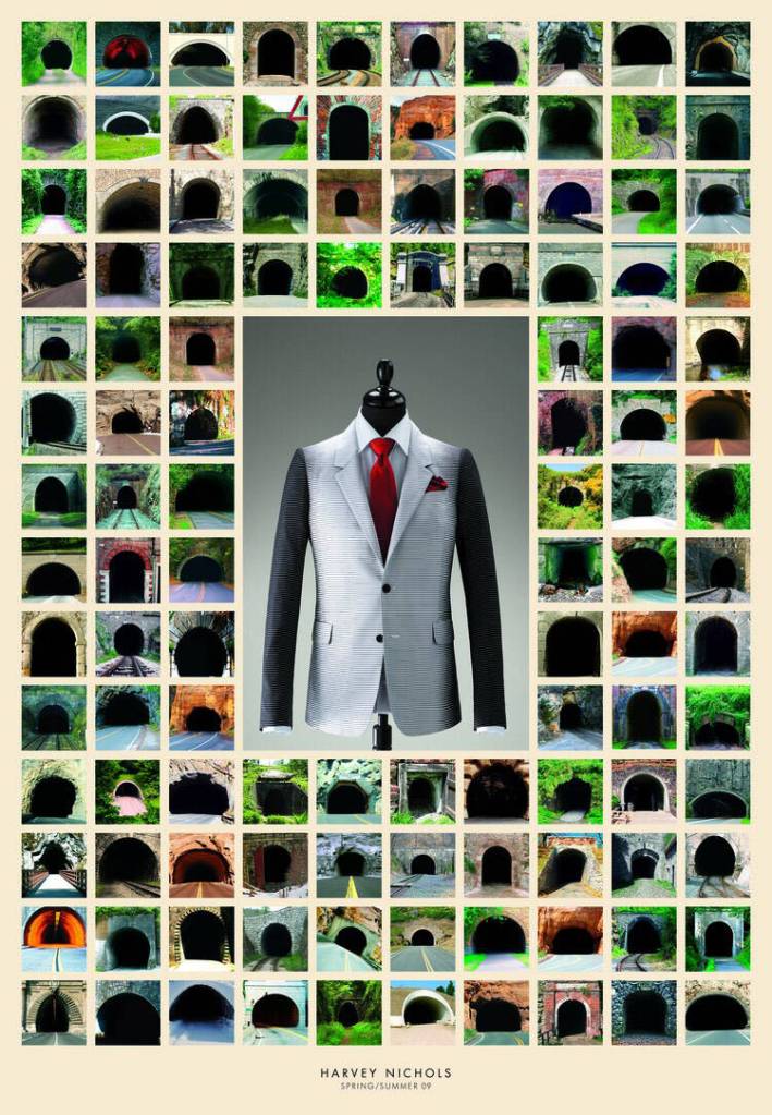 Publicité - Ads - Harvey Nichols - Collection Printemps-Été 2009 - Veste - Tunnels