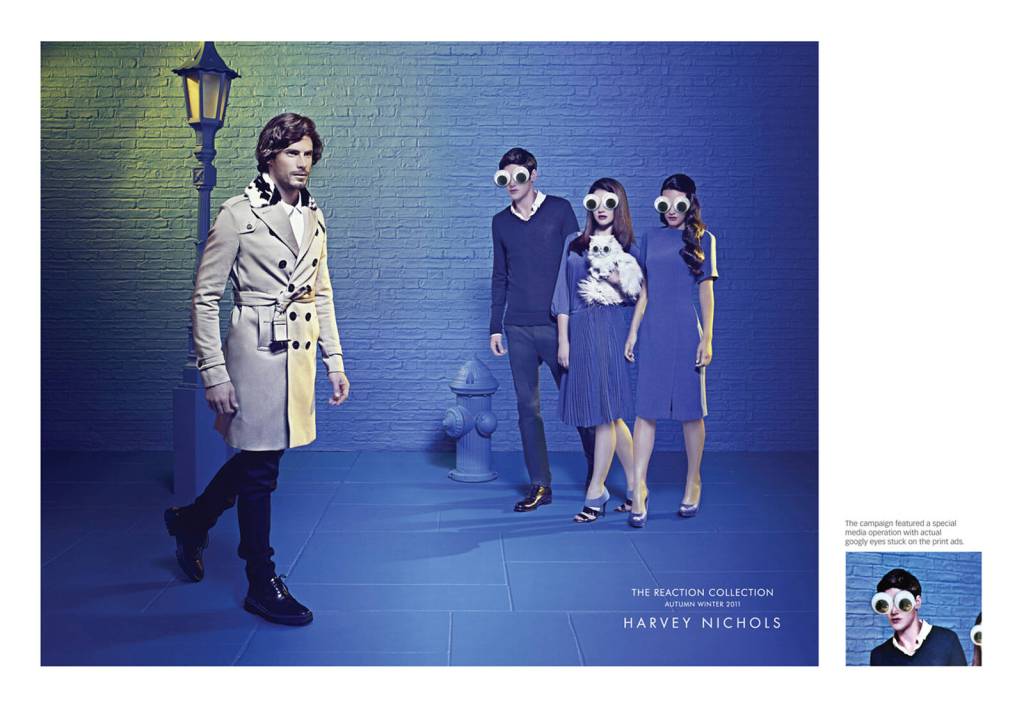 Publicité - Ads - Harvey Nichols - Googly Eyes - Rue - Homme